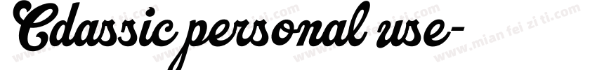 Cdassic personal use字体转换